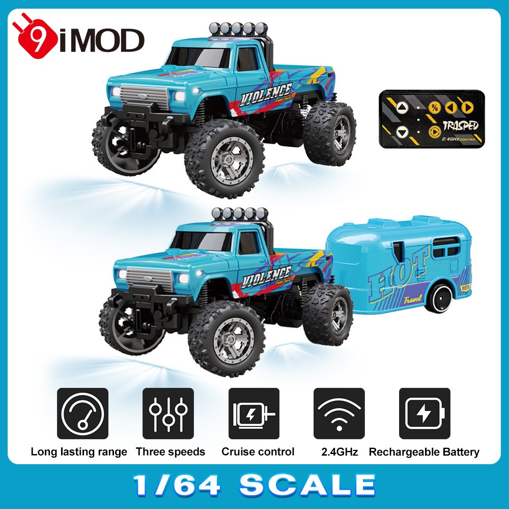9IMOD 1/64 Mini RC Truck 2.4G Off-road Monster Truck Mini Alloy Model ...