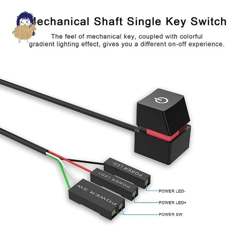 Olaf 2M Computer Desktop Switch RGB Light Motherboard External Start ...