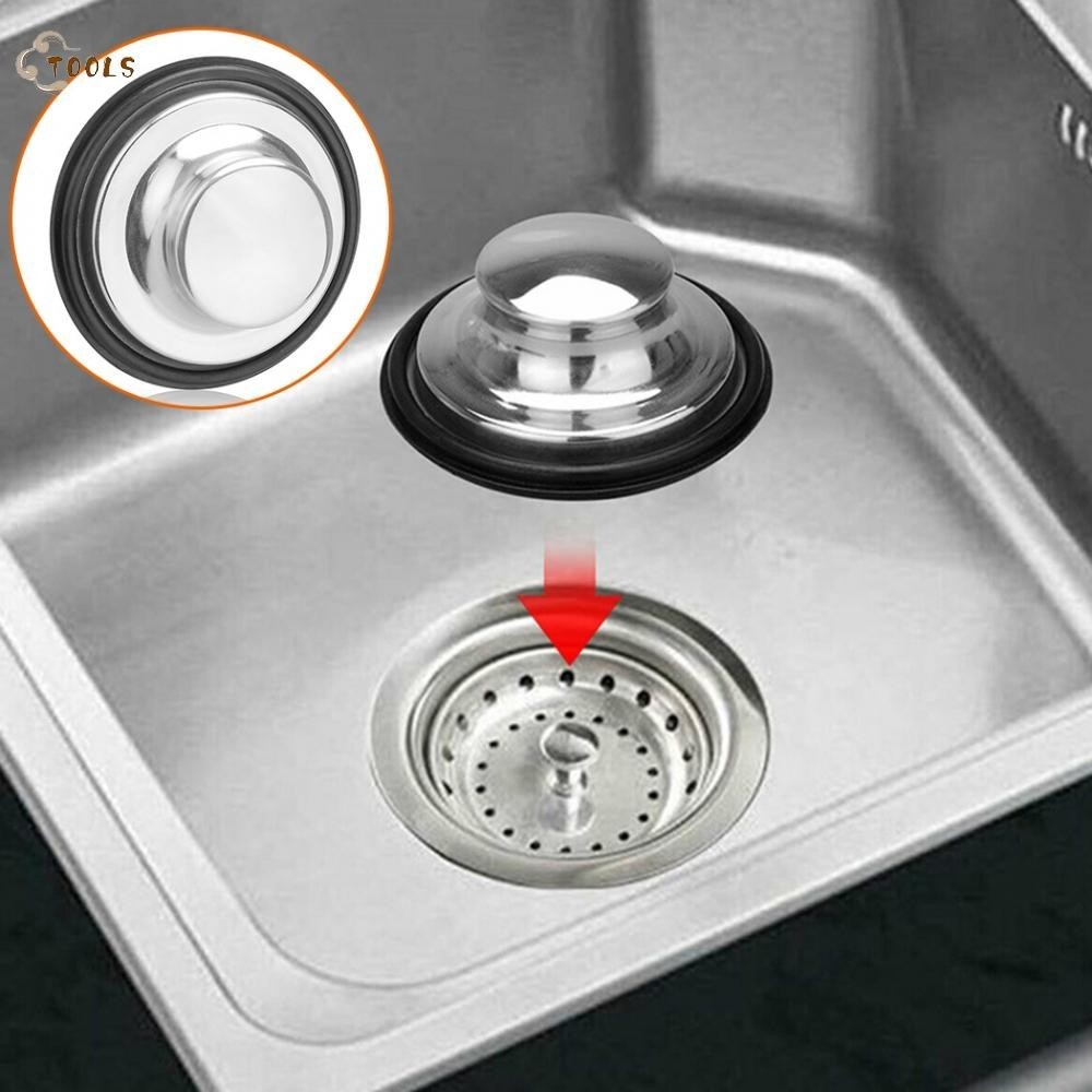 Stainless-Steel Drain Cover Kitchen Water Sink Drainer Disposal Stopper ...