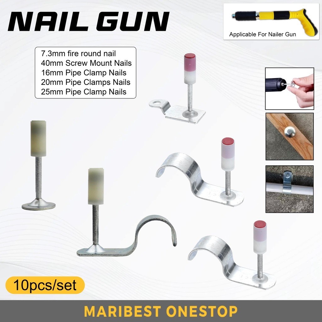 200pcs Steel Nails Guns Rivet Steel Nail Gun Nail Gun Bullet Rivet Nail ...