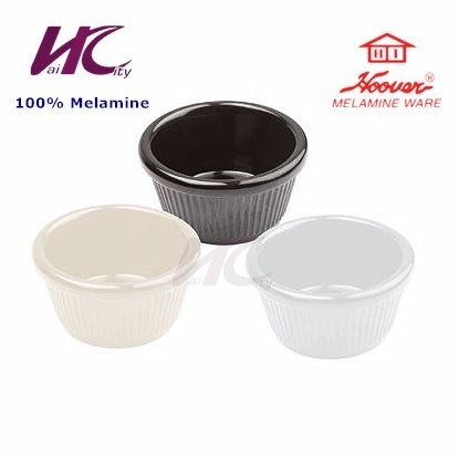 thumbnail image 2 of Tablecraft 1.5 Oz Fluted Ramekins - Set Of 6 In White, Black, Or Bone (Melamine Dip Dishes) 2 of 6