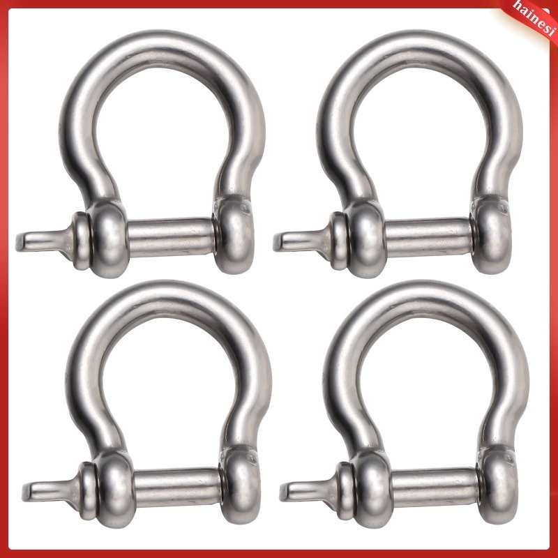 4 Pcs Buckle D-Shaped Mini Shackle Horseshoe Shackles D-Shackle Metal ...