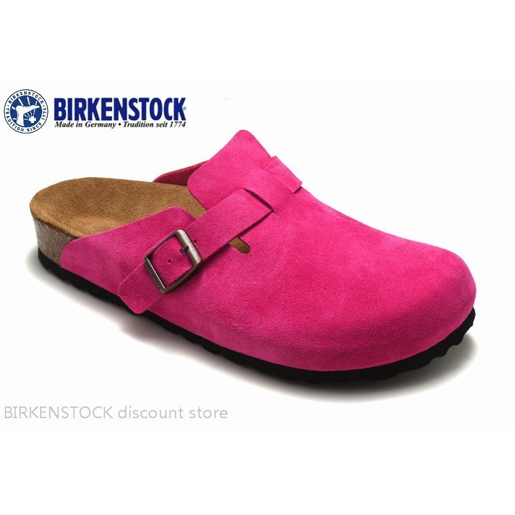 Birkenstock Boston Classic Male/Female Pink Red Anti-slip Sandals 34-46 ...