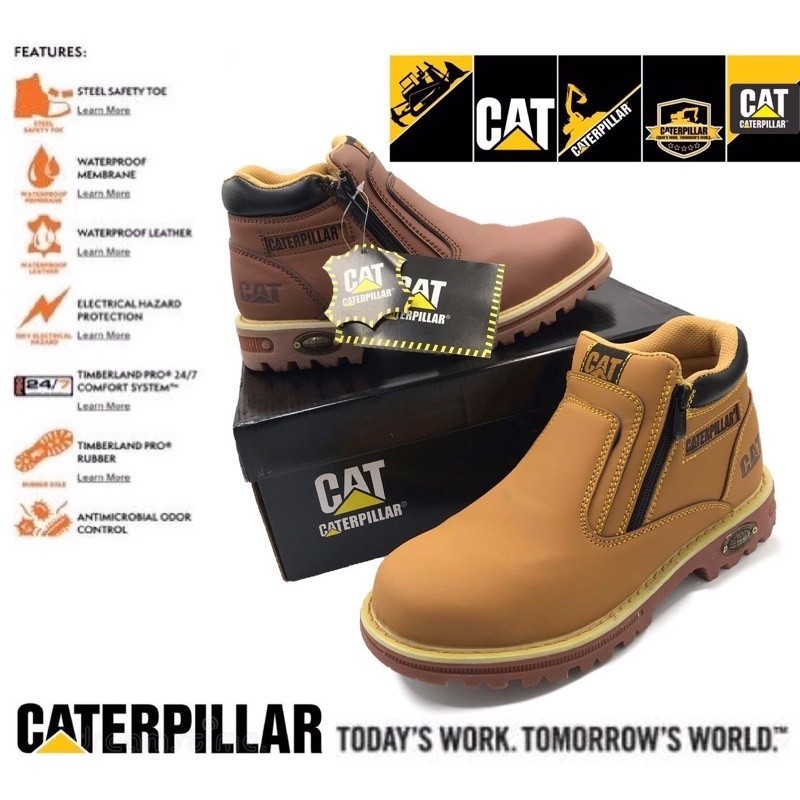 Premium Quality CAT Caterpillar Safety Boot / Kasut Safety Caterpillar ...