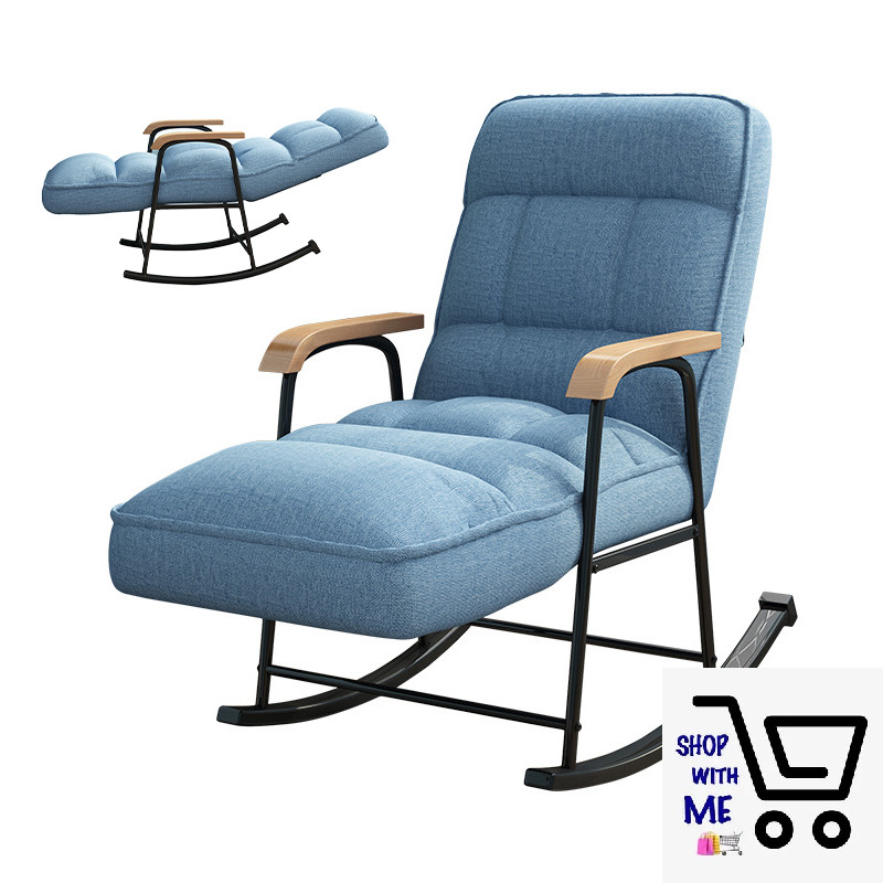 Fabric Rocking Chair Recliner Adult Household Lazy Resting Sofa ...