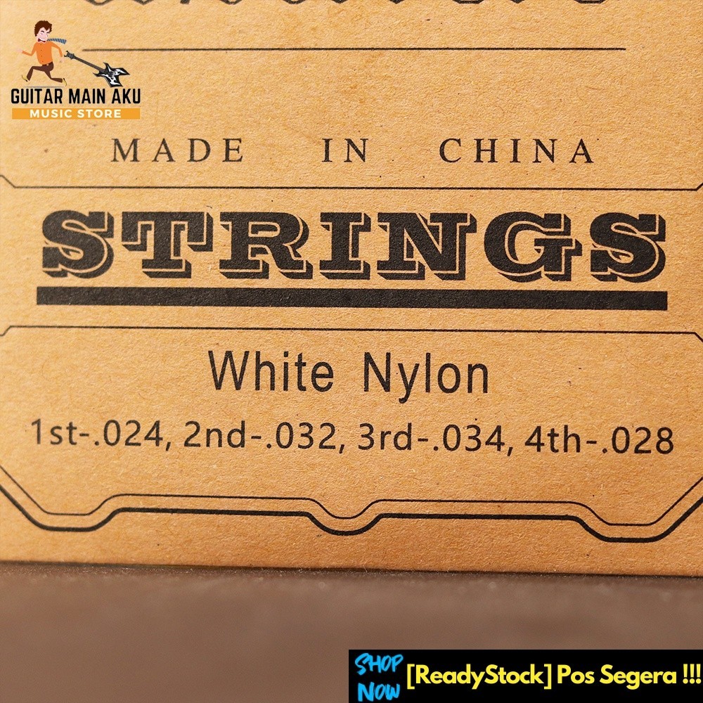 Ukulele Strings 4pcs/set White Nylon Replacement Part For 21 23 26 Inch ...