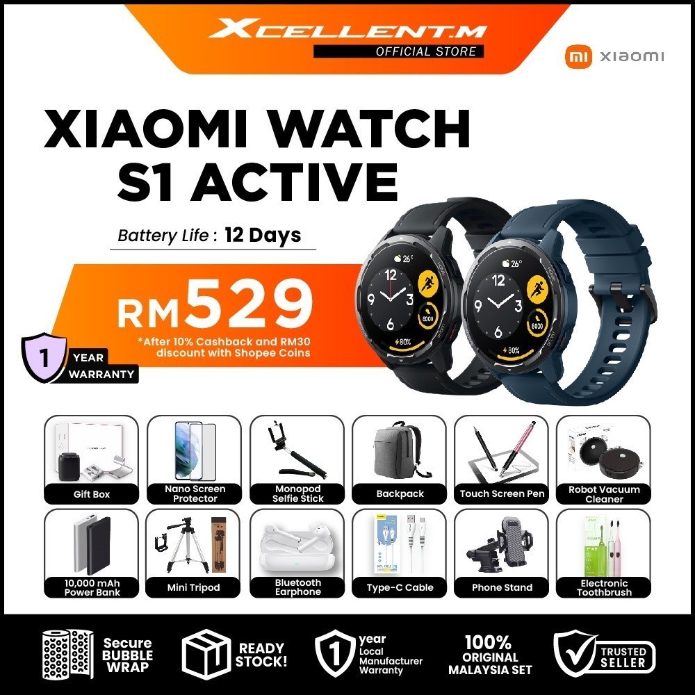 Xiaomi Watch S1 Active Price in Malaysia & Specs - RM399