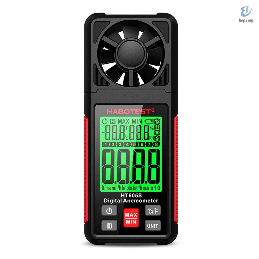 HABOTEST HT605S Digital Anemometer 0-12 Beaufort Scale Handheld Wind ...