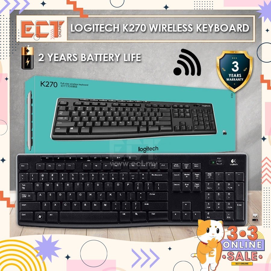 Logitech K270 Unifying Wireless Keyboard (920003057) Shopee Malaysia