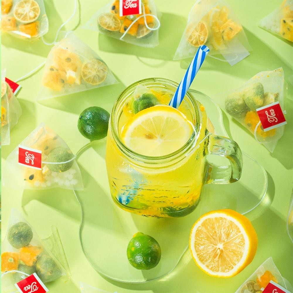Teh limau Kumquat lemon tea Kumquat Lemon Passion Fruit Tea Bag Brewed ...