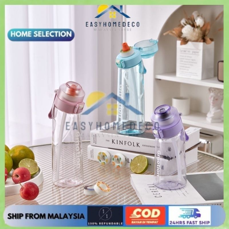 Fruit Flavour Water Bottle 650ml/1000ml Fragrance Gradient Botol Air ...