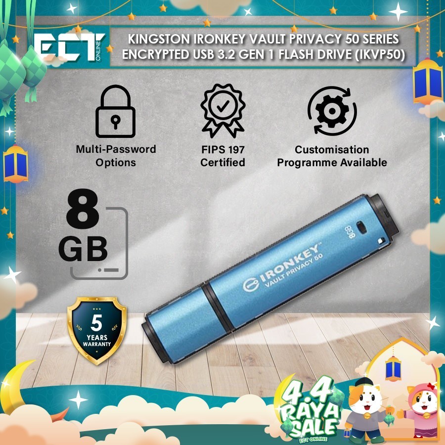 Kingston IronKey Vault Privacy 50 Series Encrypted 8GB / 16GB / 32GB