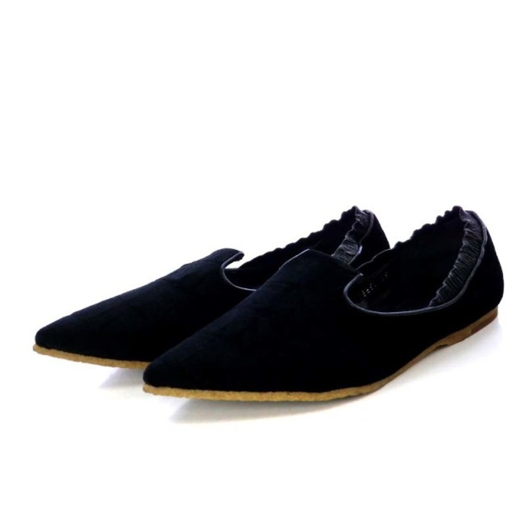 Dries Van Noten Pumps Flat Pointed Toe Suede 36 Black Direct From Japan 