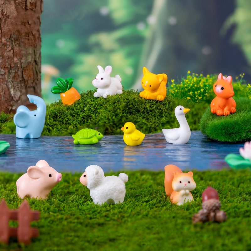 Creative and Cute Little Animals Frogs Yellow Ducks Doll Decorations ...