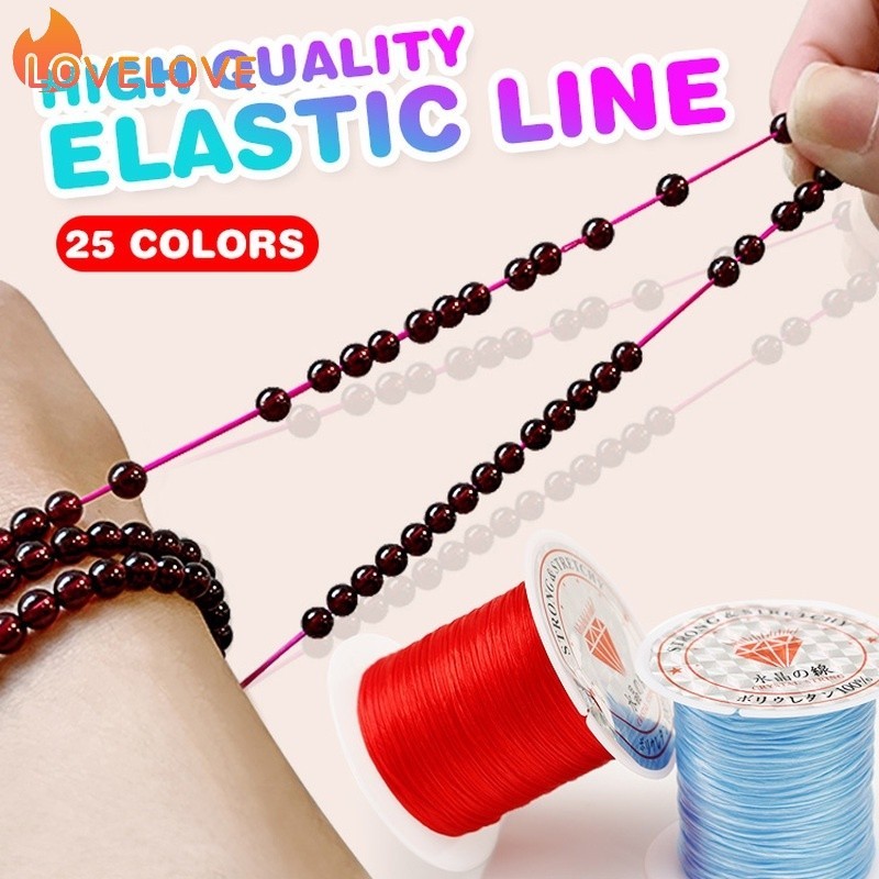 10M Thicken Elastic DIY Crystal Beading Cord / Bracelet Necklace Making ...