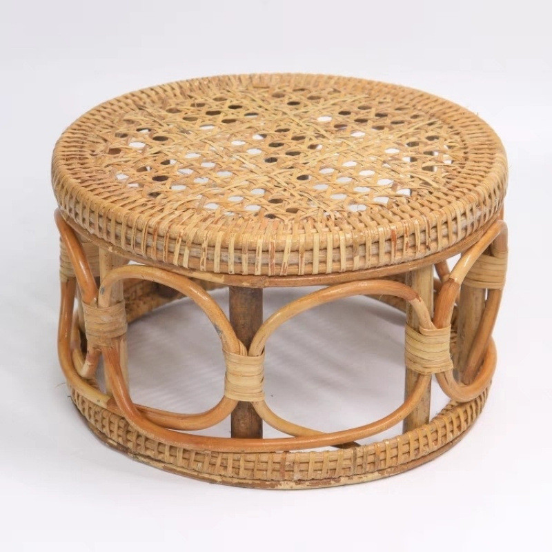 Handmade Rattan Sitting Pier Leisure Rattan Stool Small Pier Furniture ...