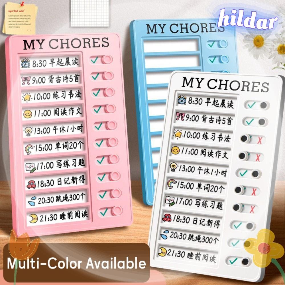 HILDAR My Chores Checklist, Plastic Detachable Daily Planner Memo ...