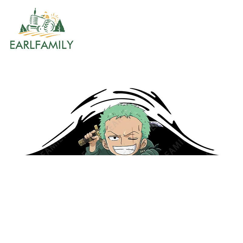 EARLFAMILY One Piece Chibi Car Stickers Motorcycle Windows Helmet ...