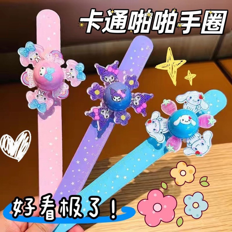 Sanrio Kid Cartoon Slap Bracelets Led Light Wrap Wristband Manual