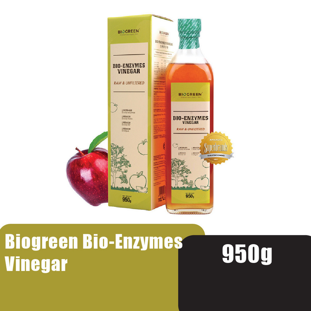 BIOGREEN Bio Enzymes Vinegar 950g Apple Cider Vinegar with Honey Enzyme