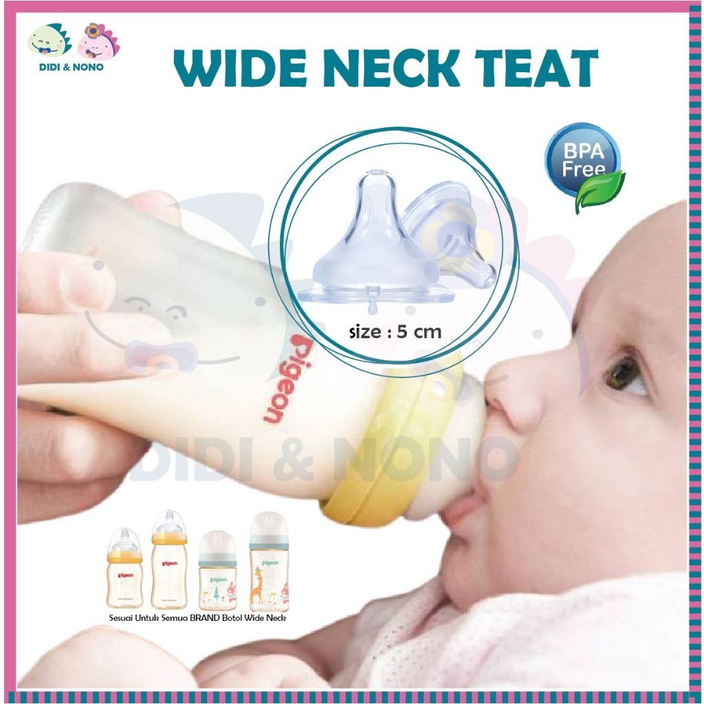 Puting Botol Susu Wide Neck 5cm Lembut Sesuai Pelbagai Botol Susu Besar Kepala Nipple Shopee