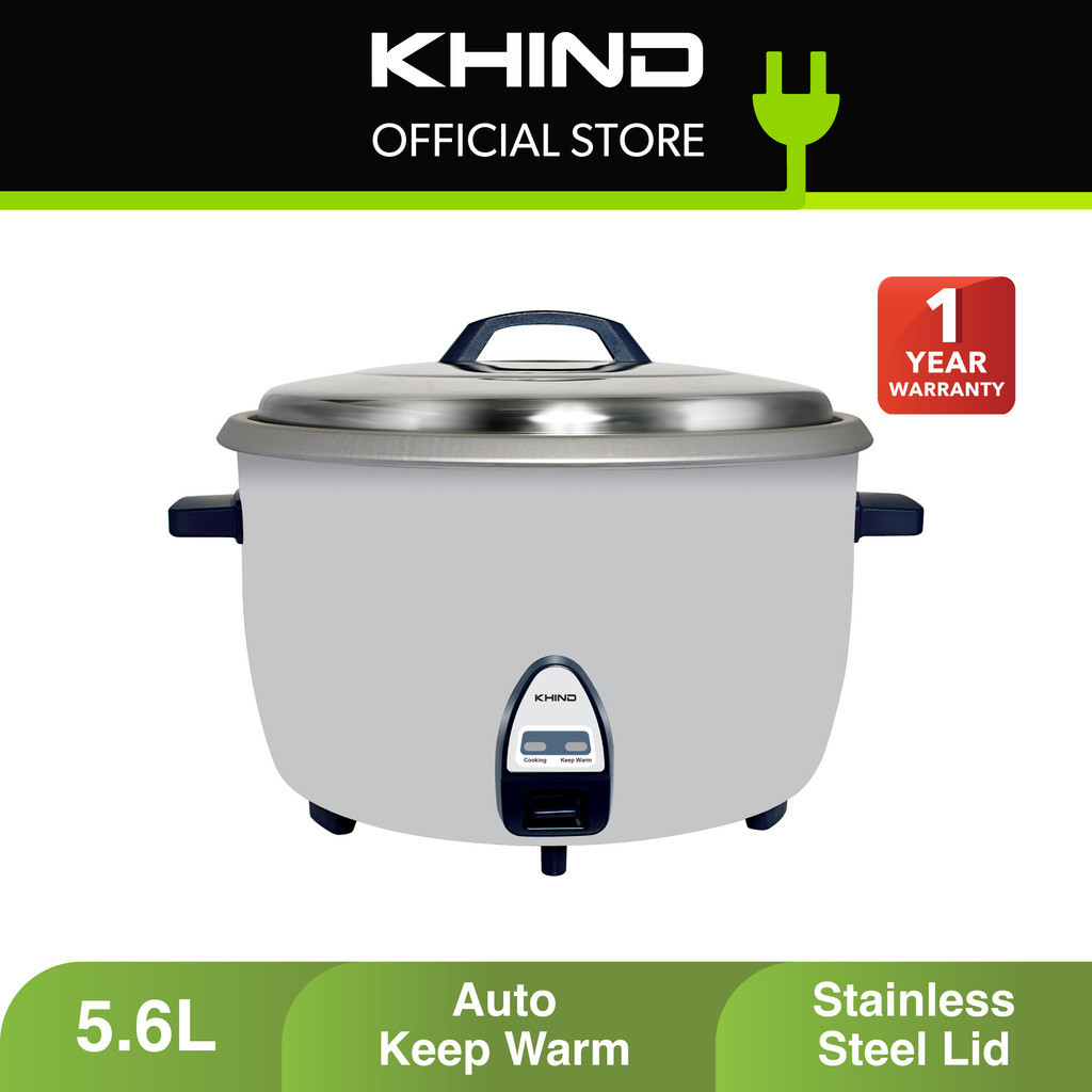 KHIND Periuk Nasi Komersial | Commercial Rice Cooker (5.6L) RC565 ...
