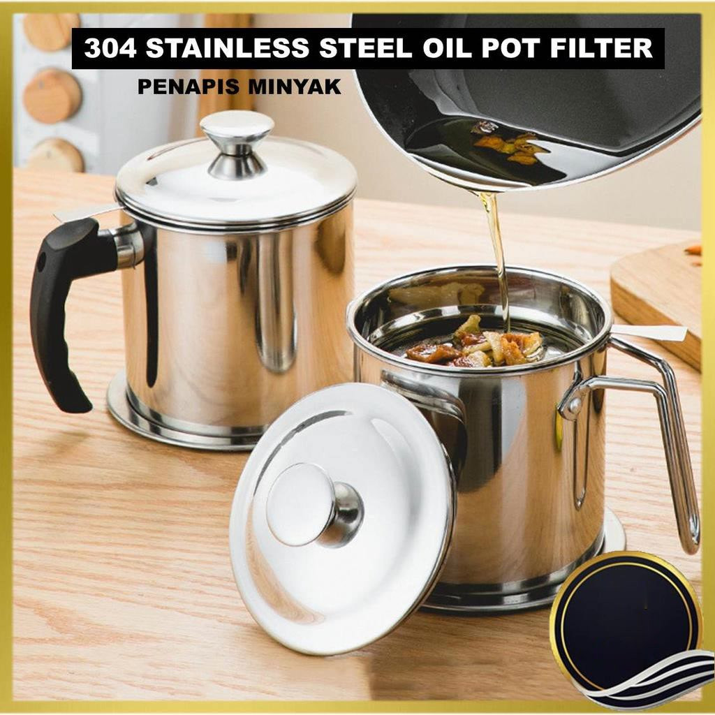 1.8L Stainless Steel Filter Separator Oil Storage Pot for Kitchen Tools ...