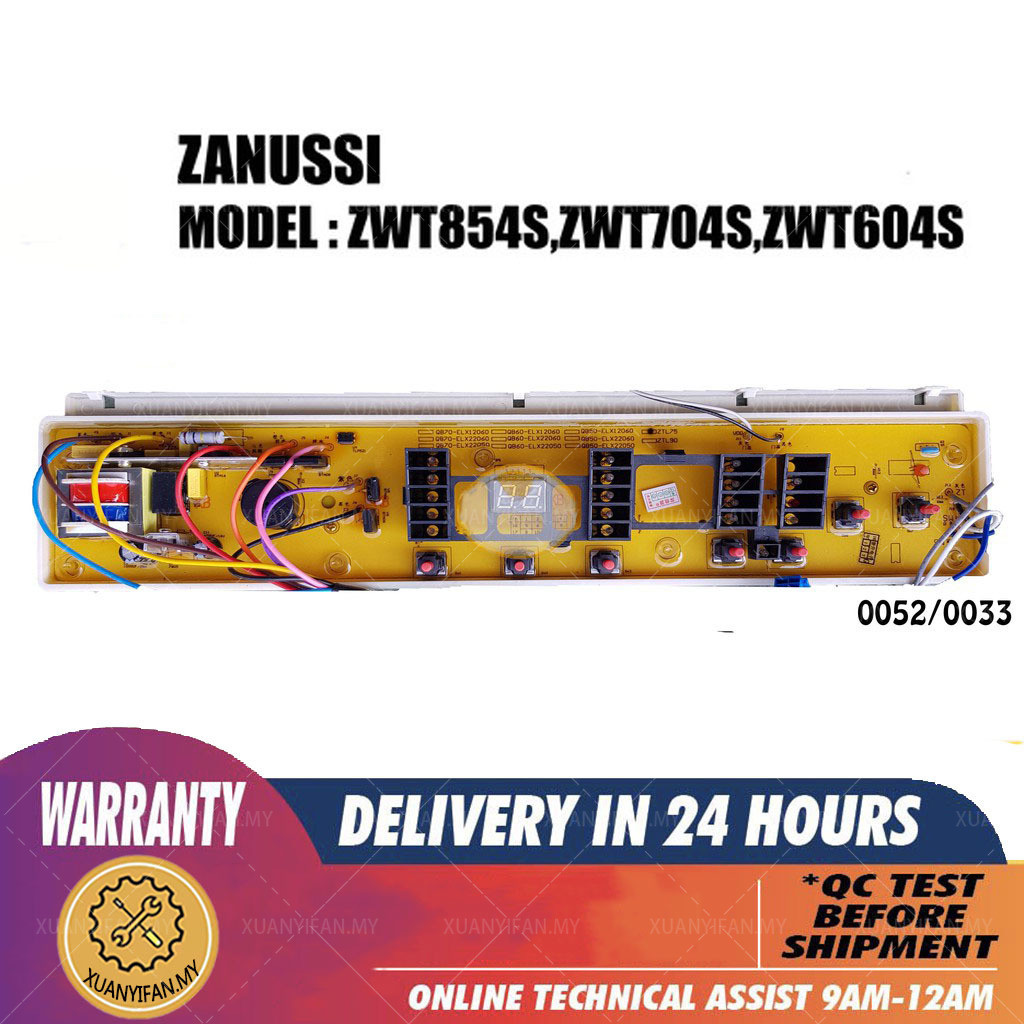 ZWT854S / ZWT704S / ZWT604S Zanussi Washing Machine PCB Board (CONTROL BOARD ) PANEL BOARD