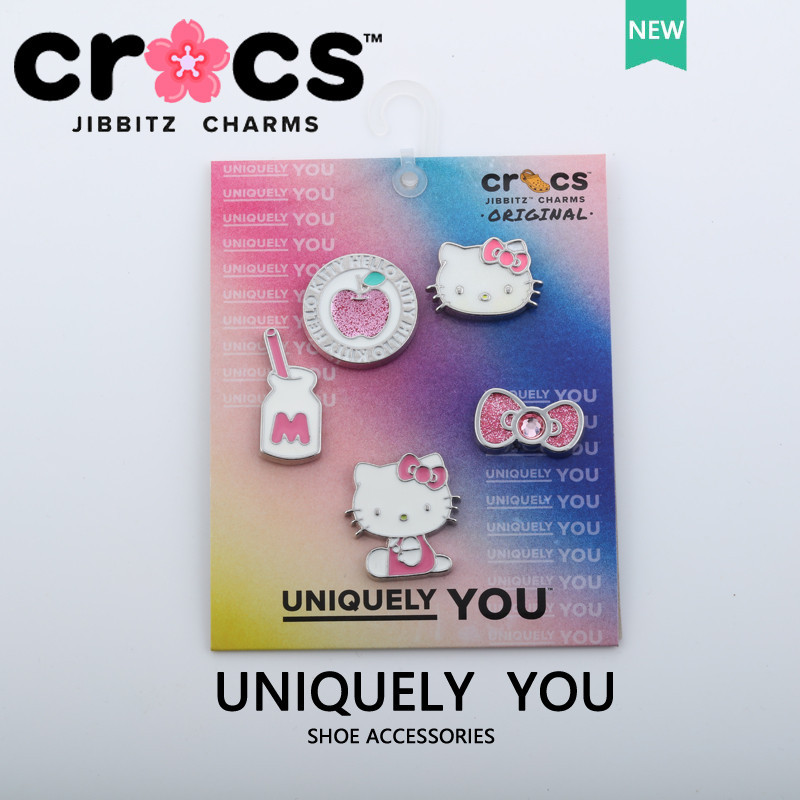 Metal Hello kitty jibbitz crocs charms set Cute Cartoon Shoes Accessory