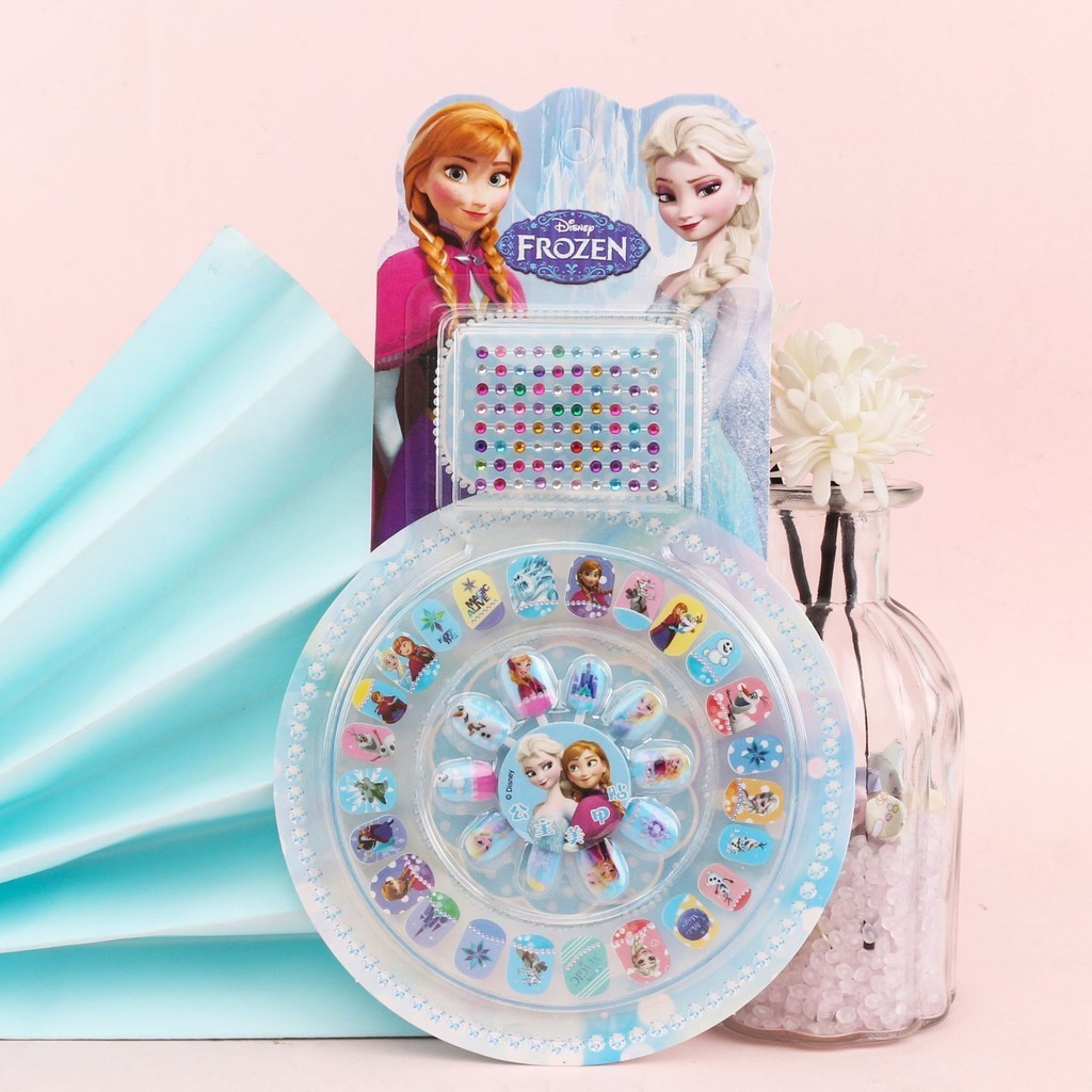 Princess Elsa Exquisite Children's Nail Sticker Set Fingertip Waltz ...