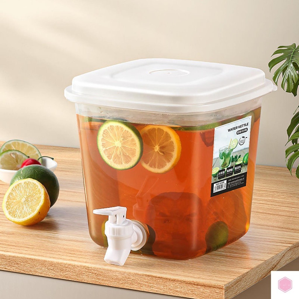 Single tap 5L Tea Juice Jug Dispenser with Tap Refillable Ice Water ...