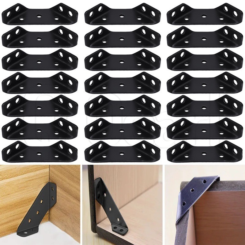 Furniture Corner Connector Triangular Support Frame Black Bookshelves Corner Braces Angle
