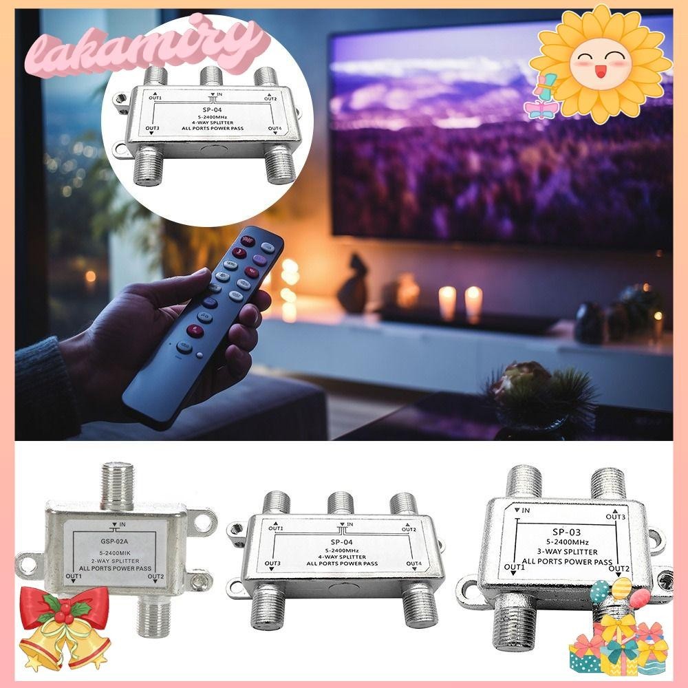 LAKAMIRY TV Antenna Satellite Splitter, 5 to 2400MHz Cable TV Signal