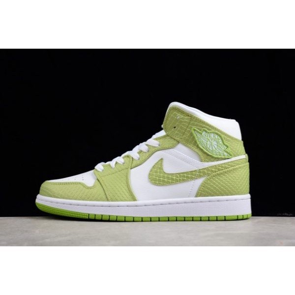 Brand New Air Jordan 1 Mid SE “Green Python” Basketball Shoes DV2959 ...