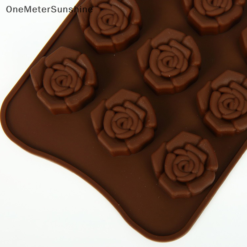 Oms Flower Rose Silicone Mould Cake Decorag Chocolate Wax Melts Mold