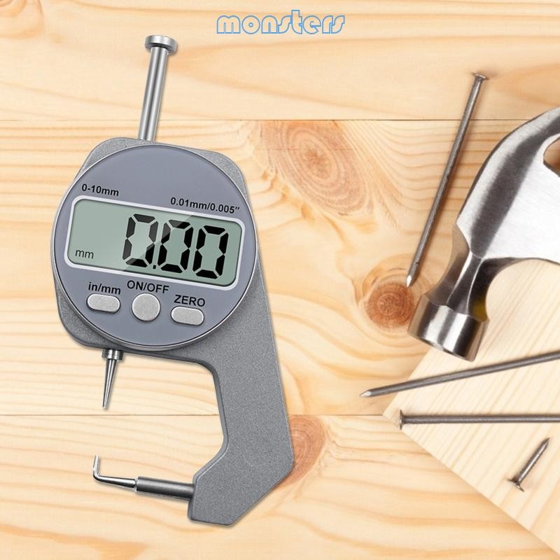 Mon Mini 0-10mm Electronic Thickness Gauge Precise Digital Micrometer ...
