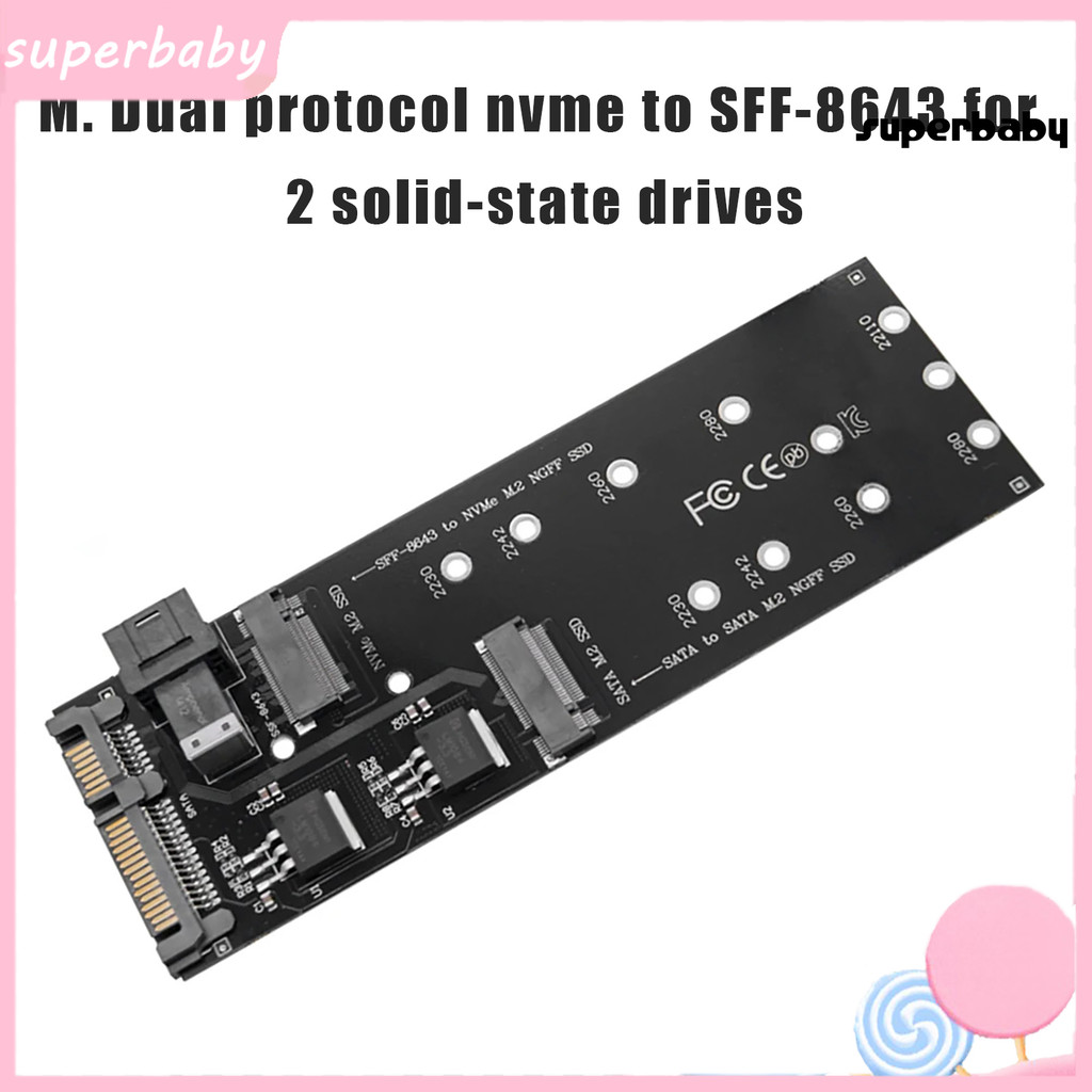 [superbaby.]M.2 SSD NVMe to SFF-8643 Adapter Card High-Speed Dual ...