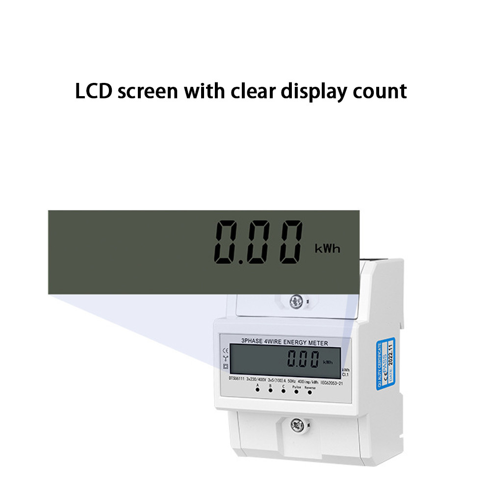 [Redkee.my] 3 Phase 4 Wire Din Rail Energy Meter Digital KWh Meter ...