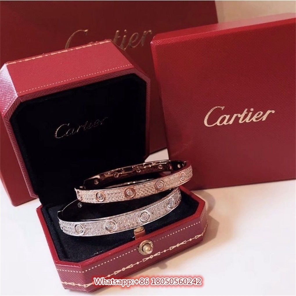 2024 New Cartiers Love Bracelet Bangle Full Diamond bracket thick