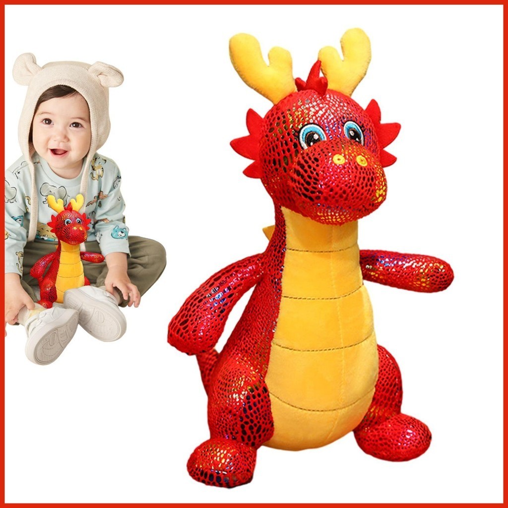 Dragon Stuffed Animal 2024 Chinese New Year Zodiac Animal Stuffed