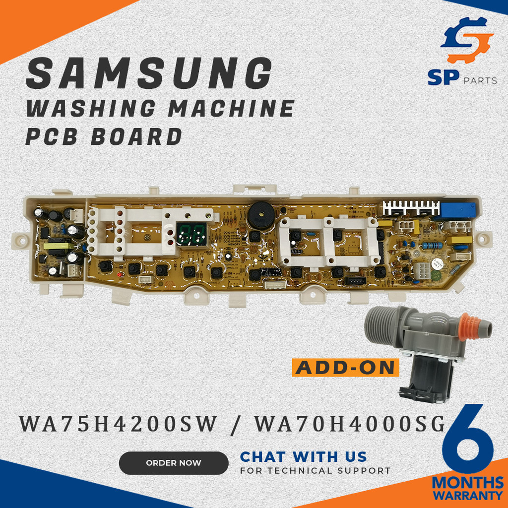 SAMSUNG WASHING MACHINE PCB BOARD WA75H4200SW / WA70H4000SG | Shopee ...