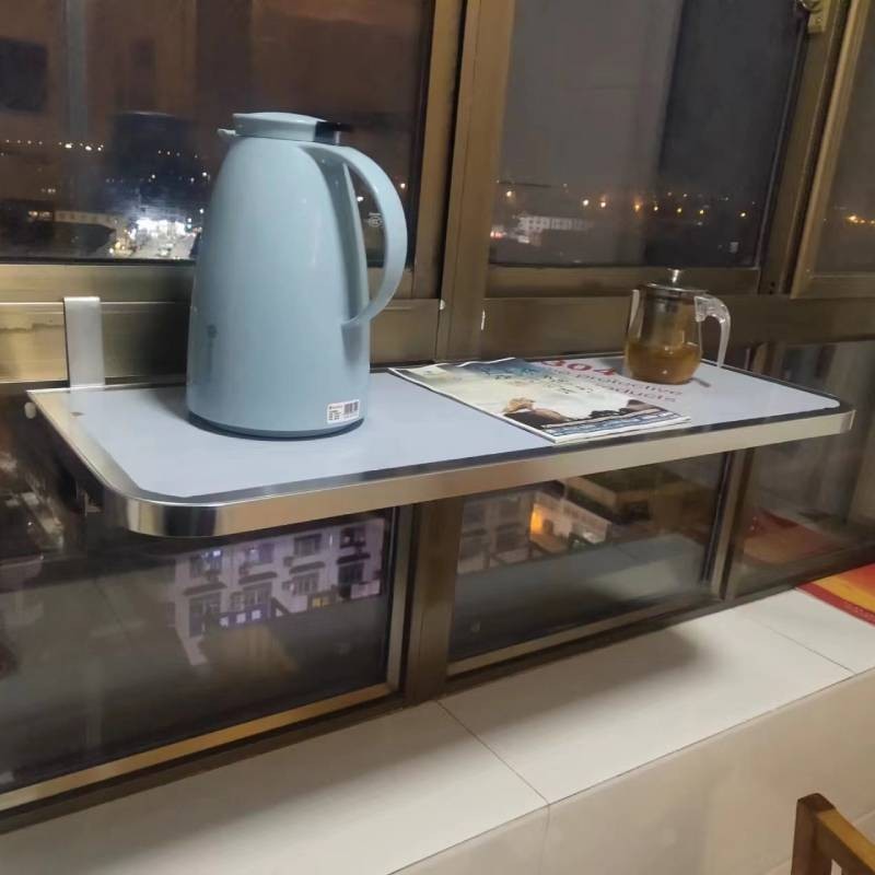 304 Stainless Steel Balcony Window Hanging Folding Table Perforation ...