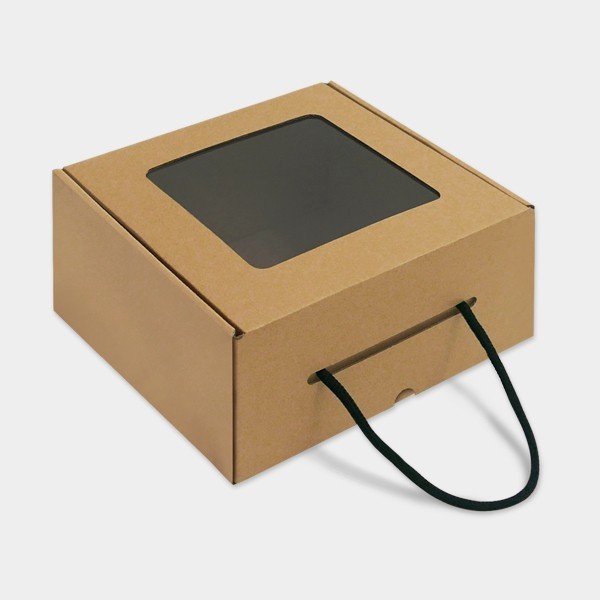 [ SQUARE ] BROWN WINDOW STRING CARRY BOX - 10PCS | Shopee Malaysia