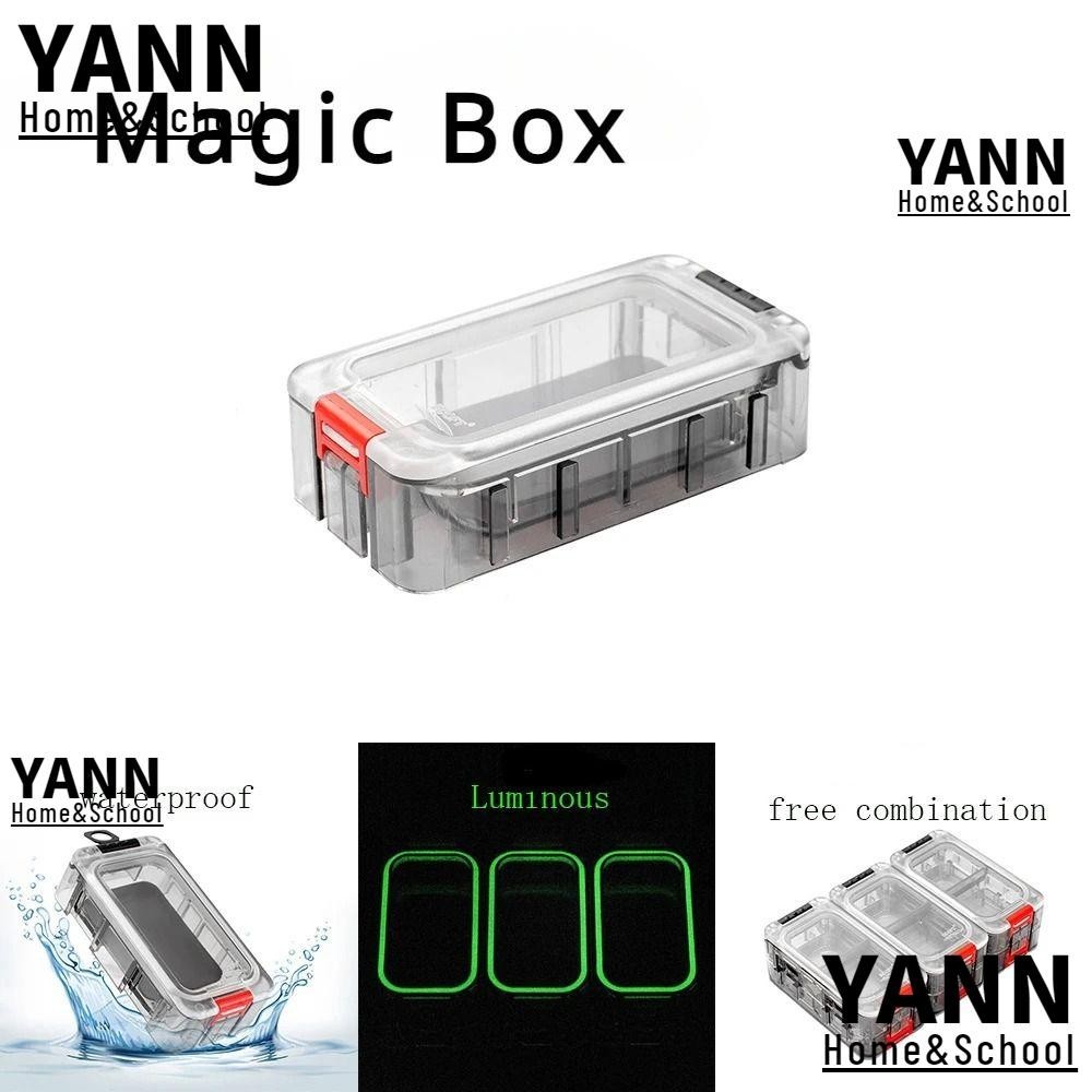 YANN Fishing Tackle Box, Waterproof Expandable Fishing Lure Storage Box,  DIY Assembly Top Magnetic Closure Double Side Fishing Hook Storage Container