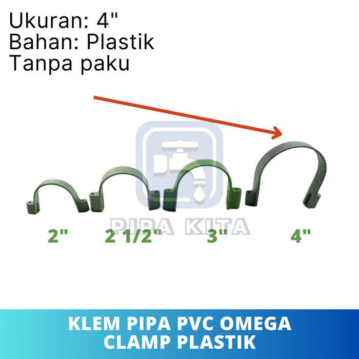 Pvc Pipe Clamp 4 INCH Arrow Plastic 4 Dim | Shopee Malaysia