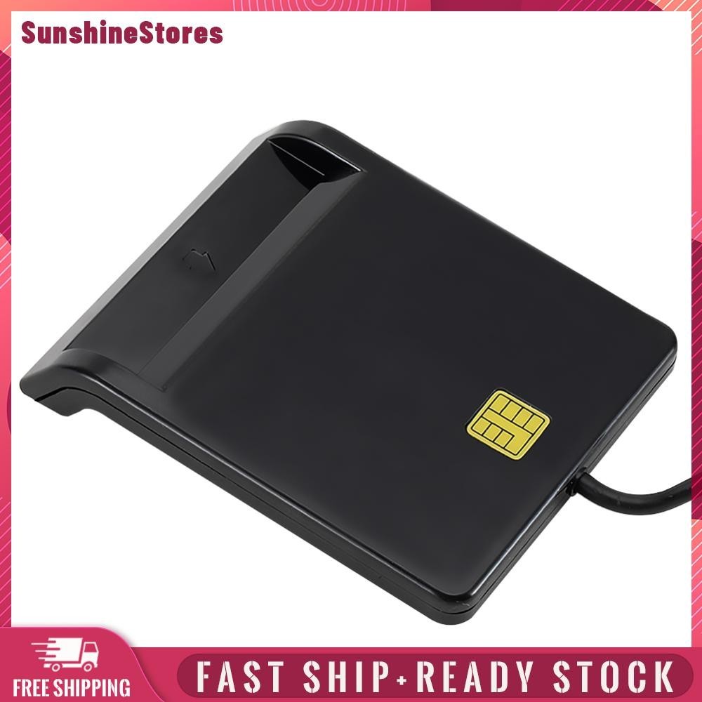 ♚SunshineStores USB 2.0 Smart Card Reader DNIE ATM CAC IC ID Bank Card ...