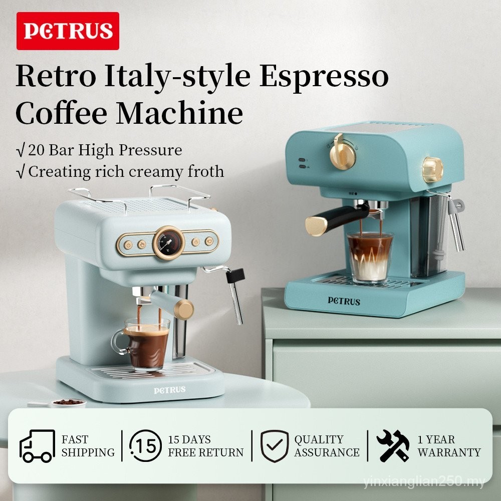 （in stock）Petrus Coffee Maker Espresso Coffee Machine Latte Cappuccino