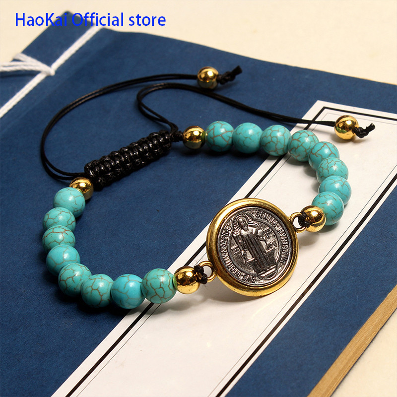Beaded Prayer Bracelet - Turquoise main image 0