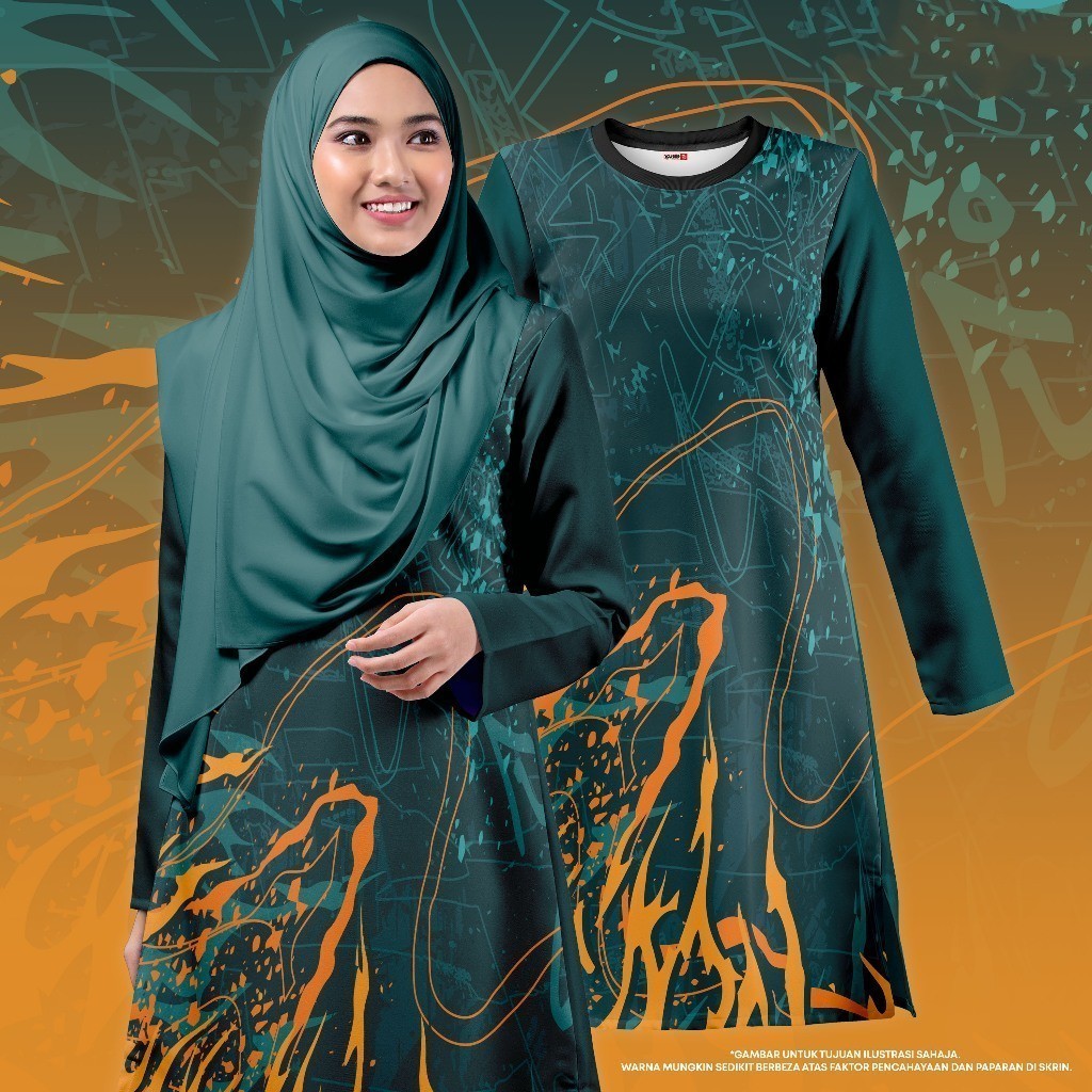 [READY STOCK] Baju Jersey Muslimah Labuh Malaysia daily Muslim ...