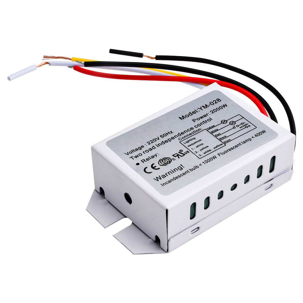 220V Two way Three section Digital Segmentation Switch Two way Grouping ...